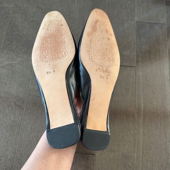 Cole Haan City Women's Leather Mule Coquette Bow Girly Feminine Black 8.5 - Picture 7 of 9